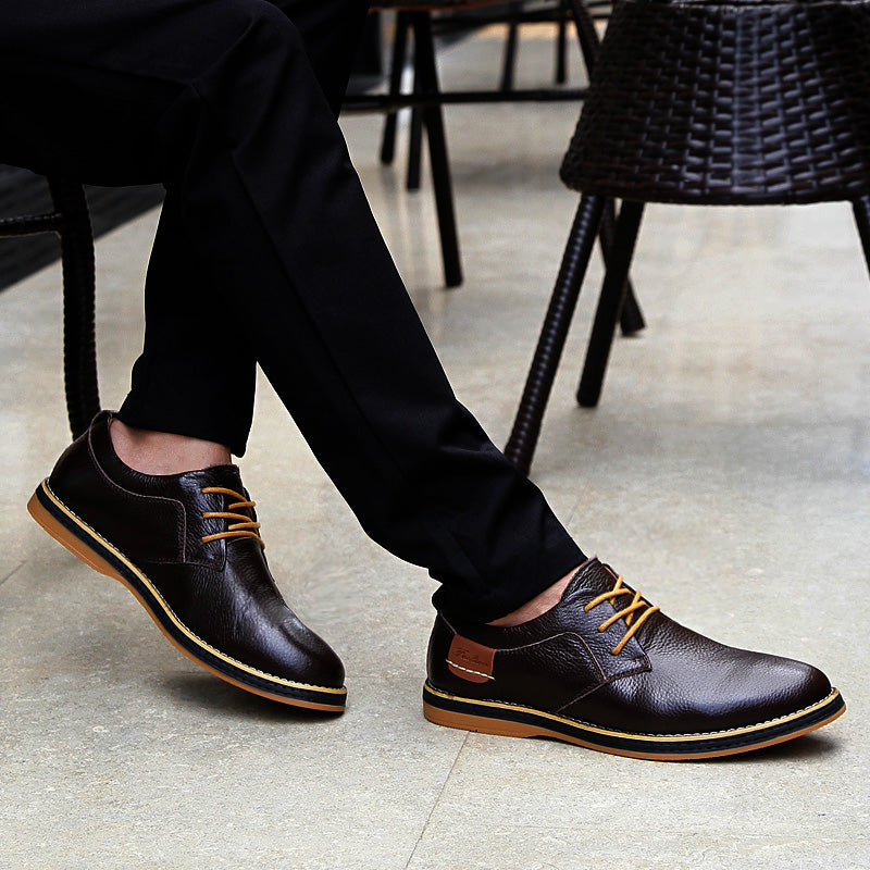 Genuine Leather Men Dress Shoes Oxfords Brogue Lace Up Italian Mens Casual Shoes Luxury Brand Moccasins Loafers Plus Size 38-48