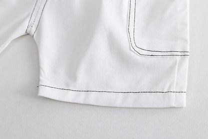 ‌New 2025 Boys Cotton Striped Shorts Set 2-Piece Summer Outfit Fashion Short Sleeve Casual Playwear Stylish Kids Clothing‌