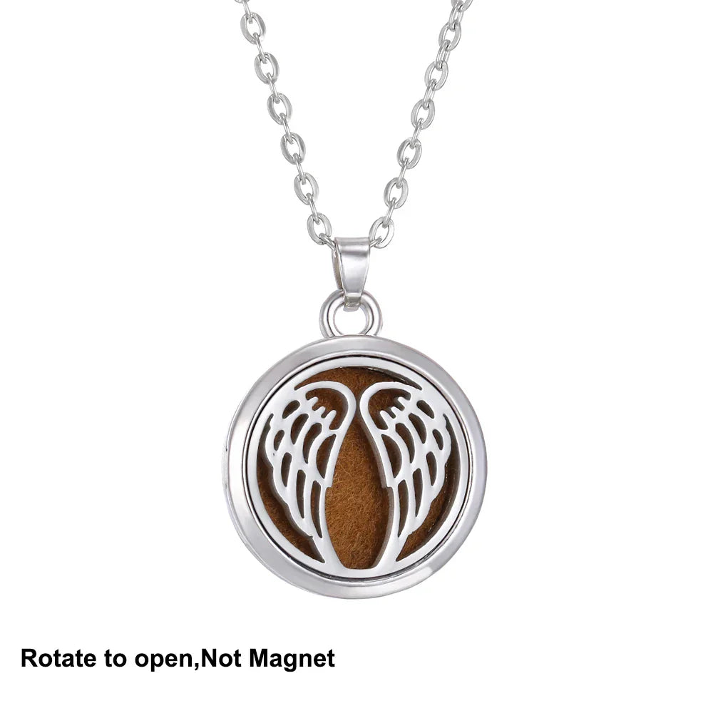 New Tree Of Life Aromatherapy Necklace Stainless Steel Essential Oil Diffuser Amulet Perfume Locket Pendant Women Jewelry Gift