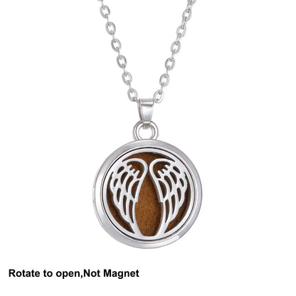 New Tree Of Life Aromatherapy Necklace Stainless Steel Essential Oil Diffuser Amulet Perfume Locket Pendant Women Jewelry Gift