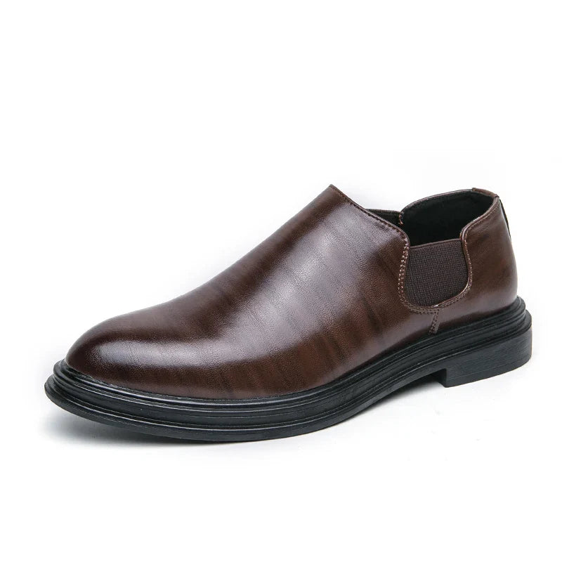 Men's riding boots British low-top short leather boots men's business formal leather shoes genuine leather casual Chelsea boots