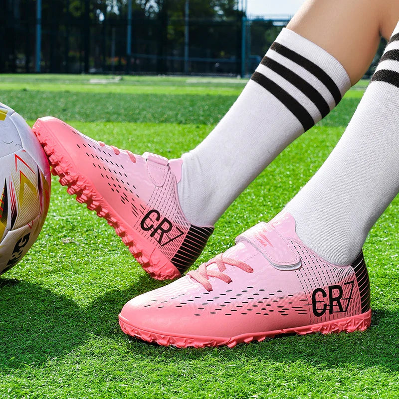 New Men Kids Football Boots Grass Boys Professional Non-Slip Ultralight Cleats Match Soccer Shoes Training Shoes Drop Shipping