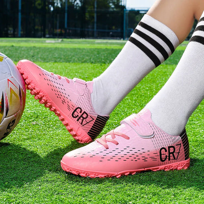 New Men Kids Football Boots Grass Boys Professional Non-Slip Ultralight Cleats Match Soccer Shoes Training Shoes Drop Shipping