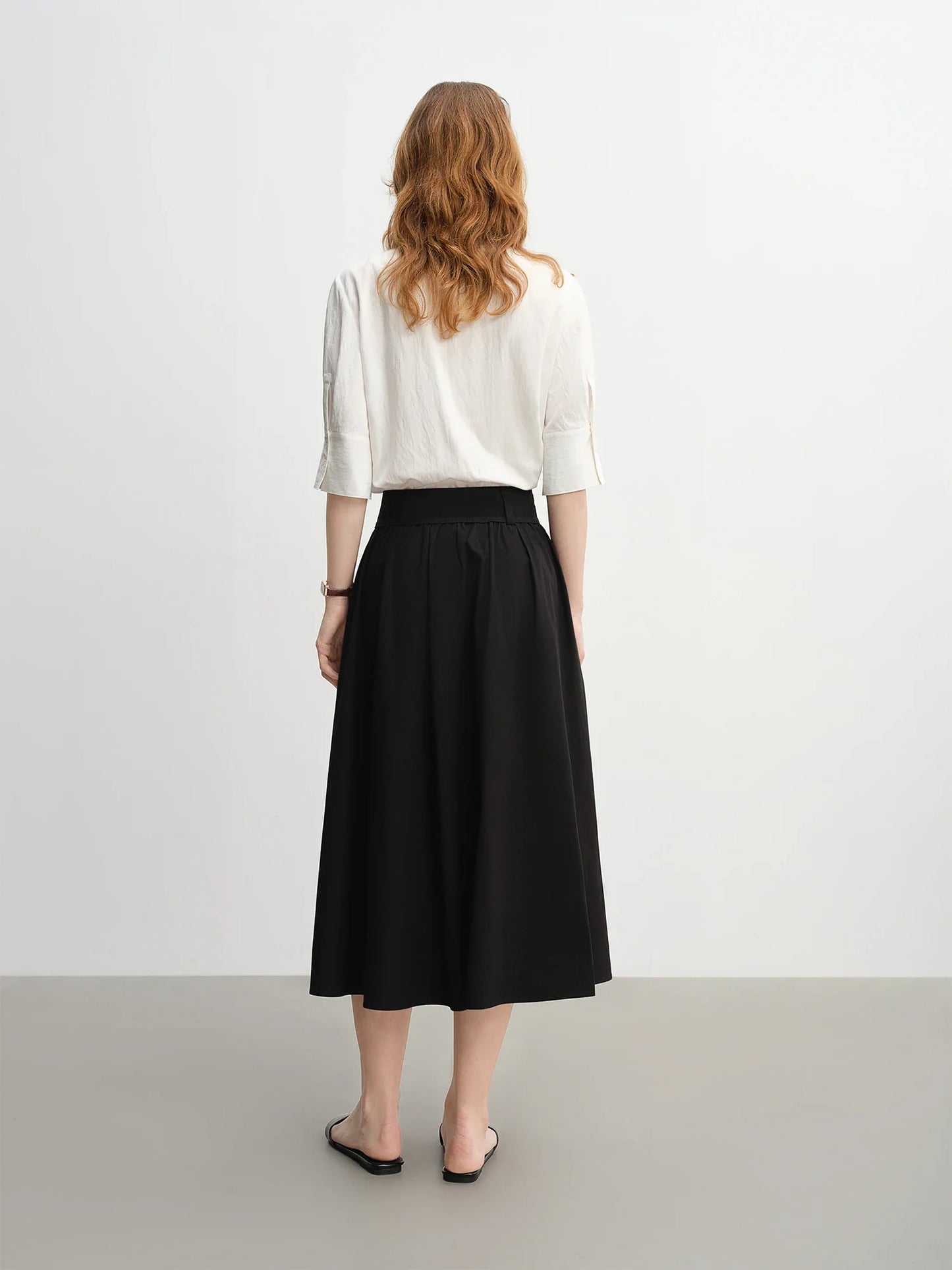Women's Wide Waist High Waist A-line Skirt 2025 Autumn New Arrival Casual Workwear Style Skirt for Women 25DS83134