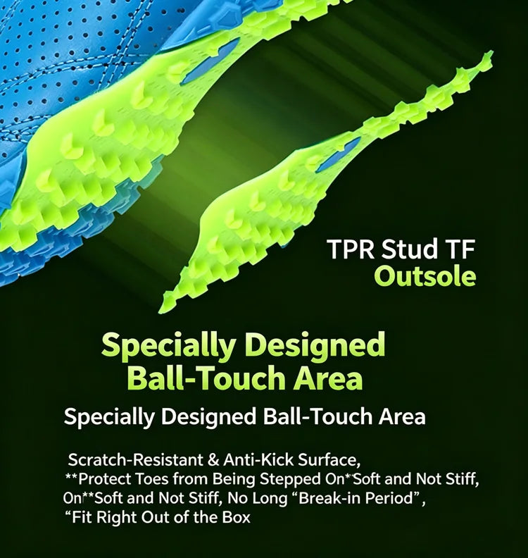 Children's Boys Low-Top Football Shoes Summer Breathable Sport Training Sneakers Outdoor Youth Turf Soccer Shoes