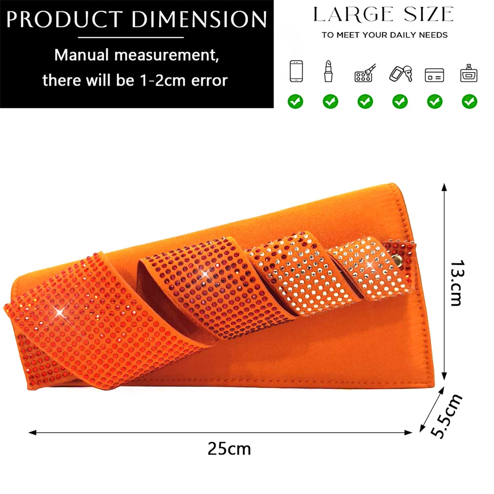 Newest INS Style Peach Color Rhinestone Elegant High Heels Nigeria Popular Design African Ladies Shoes And Bag Set