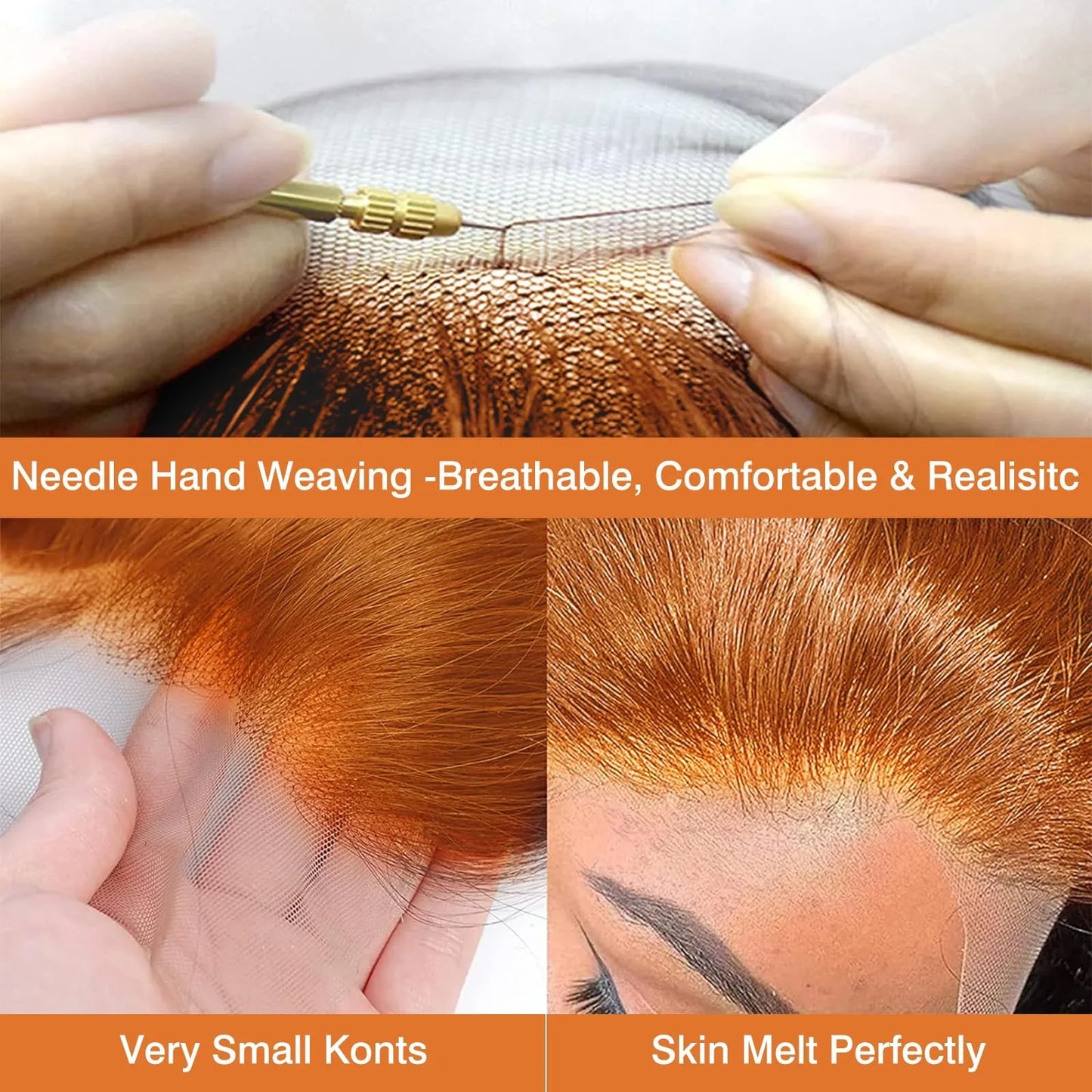 13x4 250% Density Ginger Deep Wave Lace Front Wigs Human Hair 30 Inch Wigs Human Hair HD Lace Front Wigs Human Hair Black Women