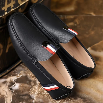 Men's Loafers High Quality Anti-slip Casual Shoes Men's Leather Loafer Outdoor Breathable Lightweight Soft Driving Shoes