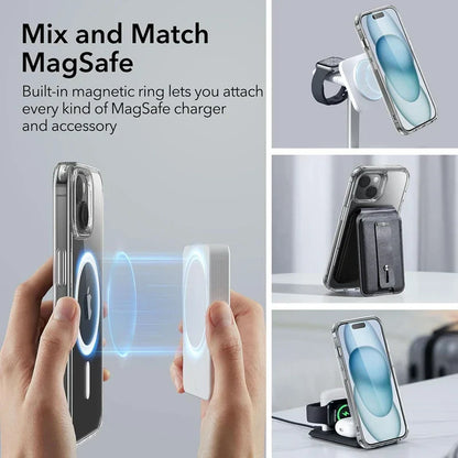 Luxury Clear Magnetic Case for MagSafe for iPhone 16 Plus 16 Pro Max Case With Camera Touch Buttons Case Wireless Charging Cover