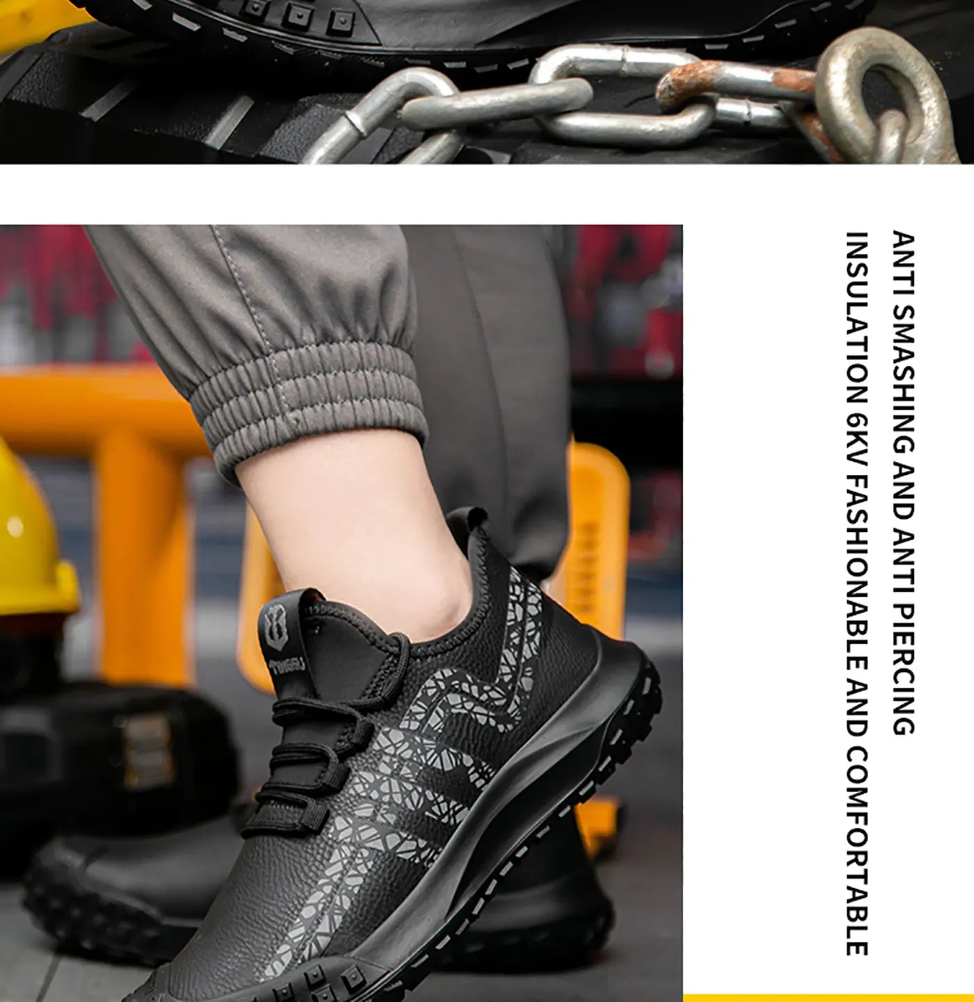 New insulated anti smashing, anti piercing, anti slip, and anti splashing work shoes for men's safety shoes