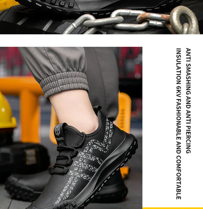 New insulated anti smashing, anti piercing, anti slip, and anti splashing work shoes for men's safety shoes