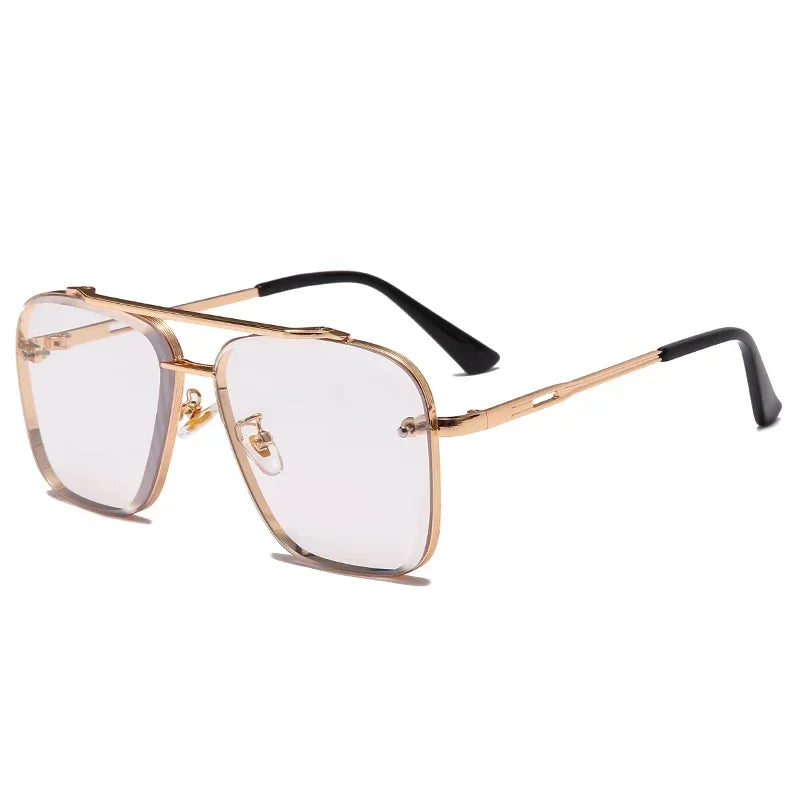 Sunglasses Cool Men Vintage Luxury Brand Design Metal Sun Glasses Women