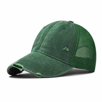 Washed Cotton Mesh Breathable Baseball Cap Made Old Ripped Light Board Caps Men and Women Tide Spring and Summer Vintage Hat