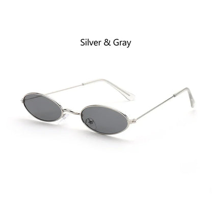 Summer Retro Small Oval Sunglasses Ladies Vintage Shades Cat Eye Sun Glasses Men Women Rectangular Eyeglasses Protection 400UV