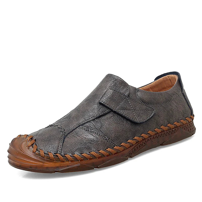 Breathable Genuine Leather Men Shoes Summer Slip On Loafers Men Casual Leather Shoes Blue Flats Hot Sale Driving Shoes Moccasins