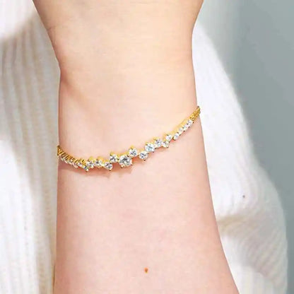 5mm&3.5mm&2.5mm Moissanite Bracelet 925 Certified Original Silver Adjustable Chain Bracelets for Women Minimalist Jewelry