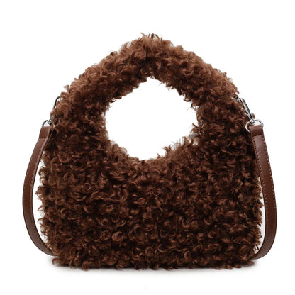 Plush Sweet Shoulder Bags for Women Cute Autumn and Winter 2025 New Versatile Fashion Large Capacity Women's Handbags