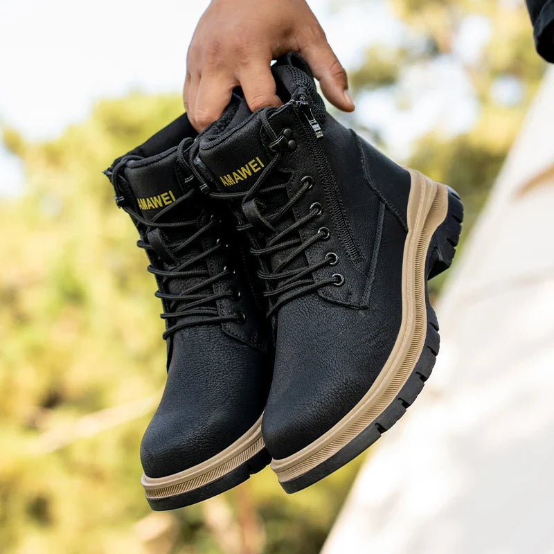 Waterproof Safety Shoes Comfort Men for Work Steel Toe Industrial Boots Man Protection Kevlar insoles Platform Boots
