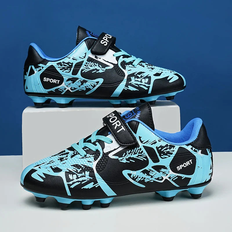 Kids Soccer Cleats Boys Football Shoes Training Boots Youth Ultralight Non-slip Sports Sneakers Breathable Comfortable Grass