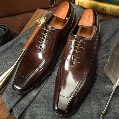 Trendy Oxfords Dress Shoes 2025 Office Formal Footwear for Party And Wedding Full Grain Leather Office Shoes for Men