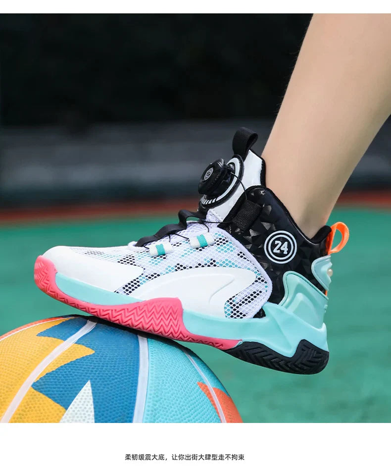 New high-quality breathable and fashionable casual basketball shoes for children and boys
