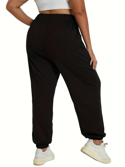 Women's plus size knitted fabric casual paragraph leggings