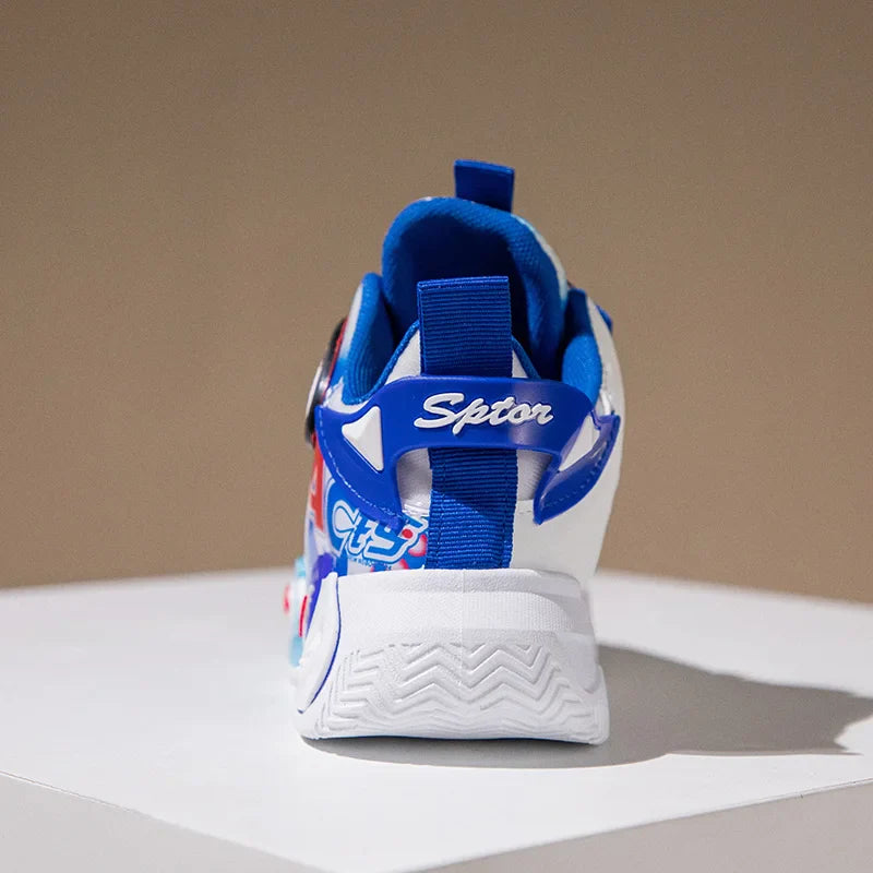 Baby Boys Summer Hot Sale Fashion New Soft Thick Sole Basketball/Football Sneakers Thick Sole Kids Sports Vulcanized Shoes