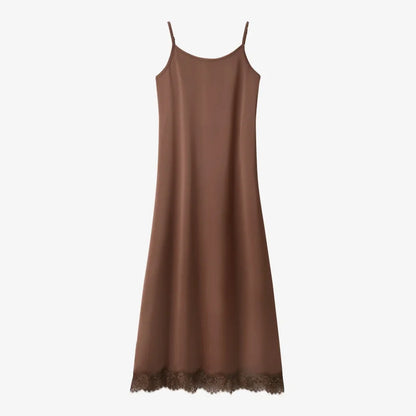 Lace slip satin dress + lace satin skirt +knitting vest + knitting cardigan collection woman dressy outfit