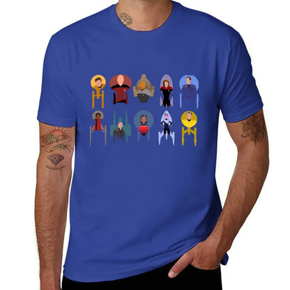 Trek ships & captains T-Shirt hippie clothes summer top oversized anime figures mens tall t shirts