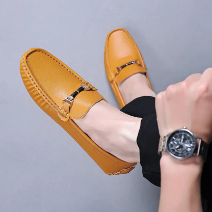 Handmade Leather Casual Men Shoes Design Loafers Man Comfortable Slip on Men Loafers Hot Sale Moccasins Driving Shoes