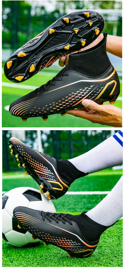 New 33-46 Large Football Boots Children Youth High Quality Football Shoes Outdoor Training Professional Competition Footwear