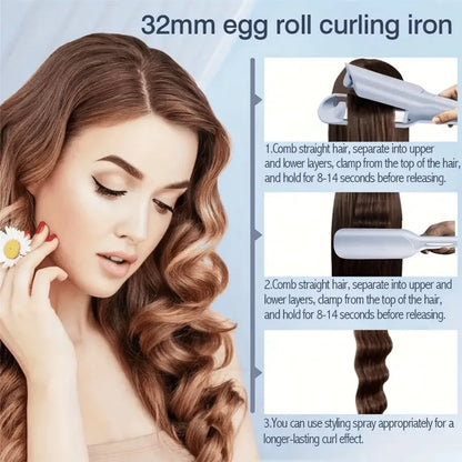 36mm  Deep U-Shaped Curling Iron - Professional Hair  Technology, Easy-to-Use Hair Crimper for Women, Perfect Mothers Day Gift,