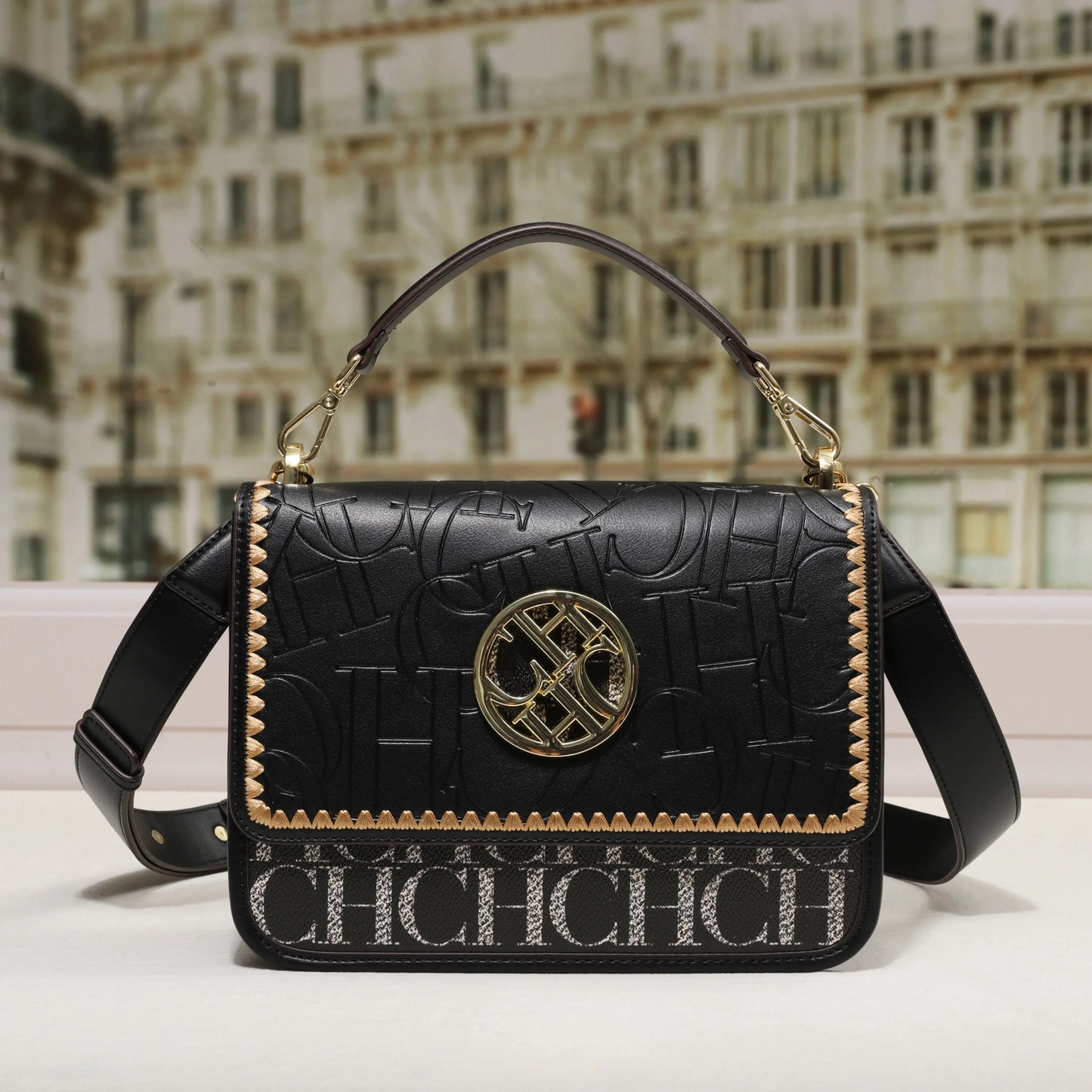 Solid Design Shoulder Bag Dark Letter Embossed Ladies Party Bag Exquisite Luxury Brand Fashion Design Handbag Classic
