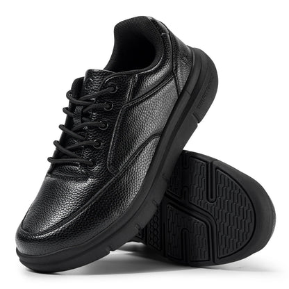 Wide Version Men's Leather Shoes Walking Shoes Oxford Shoes For Formal Business Shoe Comfortable All Day Wear
