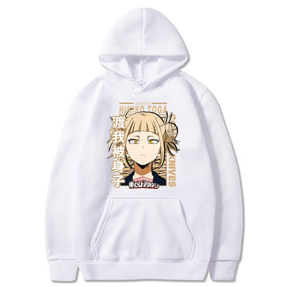 My Hero Academia Kawaii Himiko Toga Women Hoodies Printed Aesthetics Head Poster Manga Harajuku Anime Printed Hooded Sweatshirts