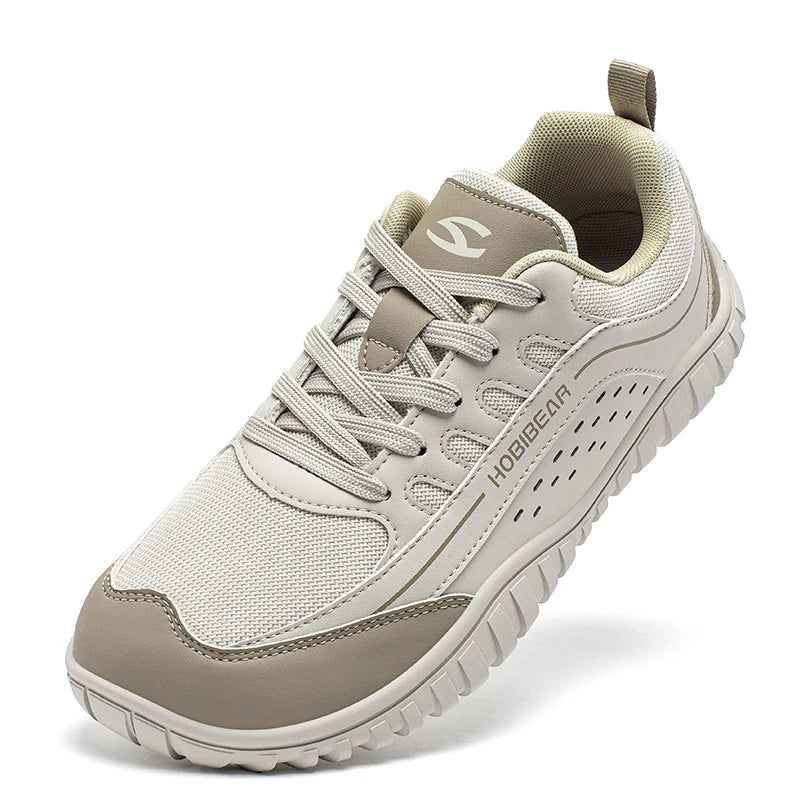 Unisex Wide Toe Sneakers Outdoor Travel Breathable Shoes Comfortable Lace Up Walking Sneakers
