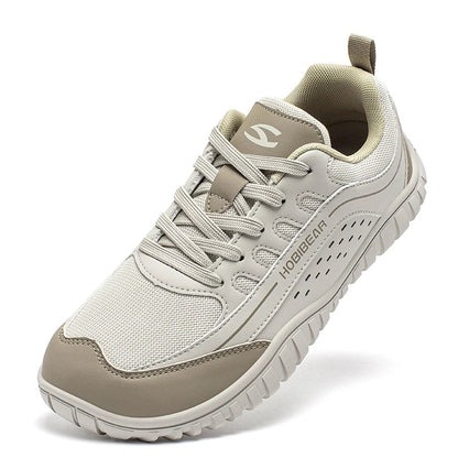 Unisex Wide Toe Sneakers Outdoor Travel Breathable Shoes Comfortable Lace Up Walking Sneakers