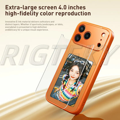 For IPhone 17 Pro Max 17Pro 17 E-ink Mobile Phone Cases Screen Image Ai NFC technology Transmission DIY No Battery Tech Cover