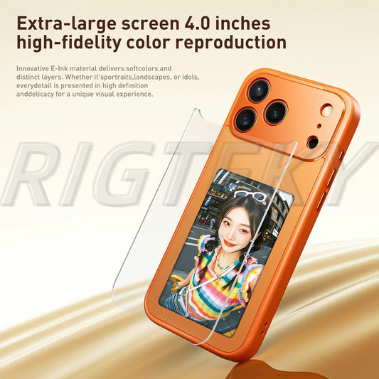 For IPhone 17 Pro Max 17Pro 17 E-ink Mobile Phone Cases Screen Image Ai NFC technology Transmission DIY No Battery Tech Cover