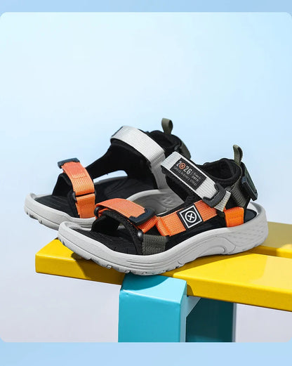 New Summer Kids Sport Sandals, Children Casual Breathable Barefoot Shoes, Non-Slip Lightweight Water Beach Sandals for Boys