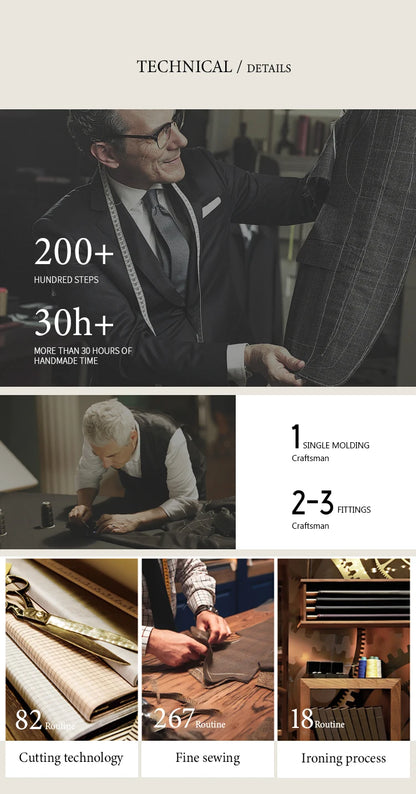 Elegant brown Double Breasted Suit Set 2 Piece Business Wedding Outfit Classic Stylish Blazer Pants Modern Trendy