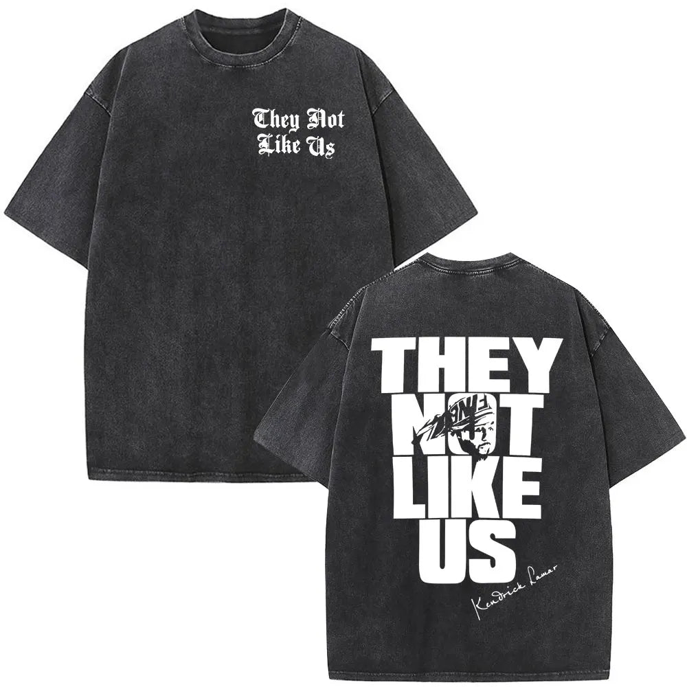 Washed Vintage Rapper Kendrick Lamar Album Merch T-shirts Men's Clothing Hip Hop Retro Oversized T-shirt Fashion Trend Tee Shirt