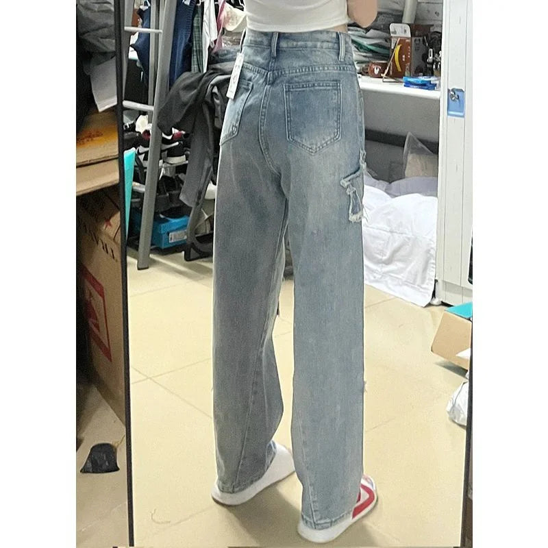 Blue Star Embroidered Jeans For Women