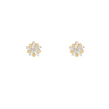 New Design Stainless Steel Cubic Zirconia Chain Stud Earrings For Women Star Moon Cartilage Earring Piercing Jewelry