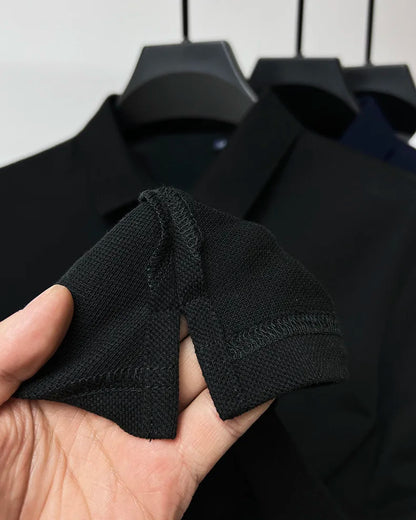 100% cotton breathable polo shirt short sleeve men's brand T-shirt 2023 summer high-end embroidery casual loose Paul shirt men's