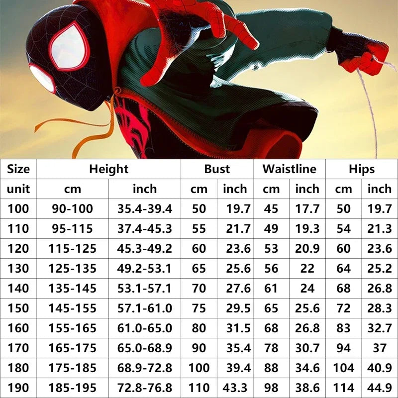Spiderman Zentai Costume Anime Superhero Miles Morales Spider Man Cosplay Costume Bodysuit Halloween Costume for Kids Boy Adult