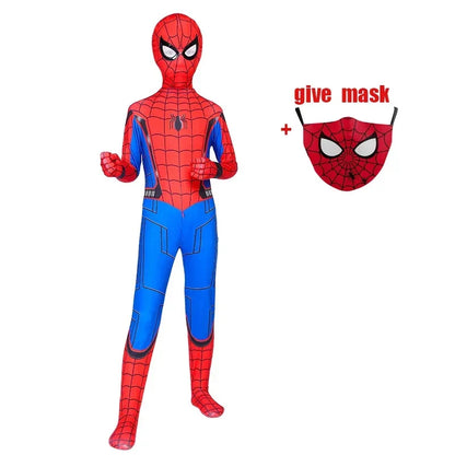 In Stock Superhero Spiderman Costume Set 3D Style Halloween Cosplay Bodysuit Jumpsuit Spider-Man Cosplay Bodysuit