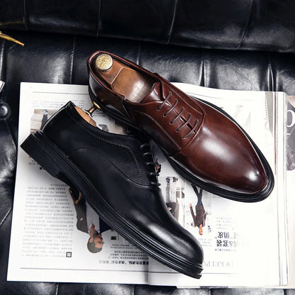 Men's Dress Shoes Classic Office Social Oxford Leather Shoes Men Trend Wedding Casual Business Shoes For Men Formal Leather Shoe