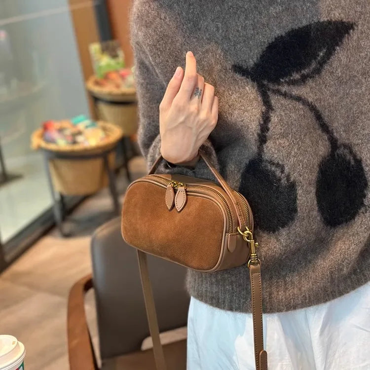 Woman Cowhide Genuine Leather Shoulder Bag Ladies High Quality Leather Handbag Female Fashion Luxury Design Crossbody Bag Women