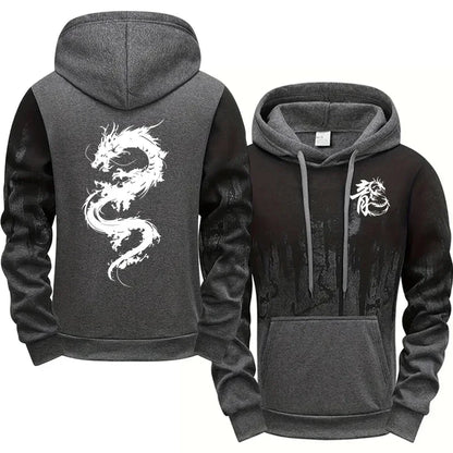 Fashion Men Single Piece Sweatshirts Sweatpants Versatile Men's Tracksuit Casual Comfort Daily Sports Simple Splashed Ink Hoodie
